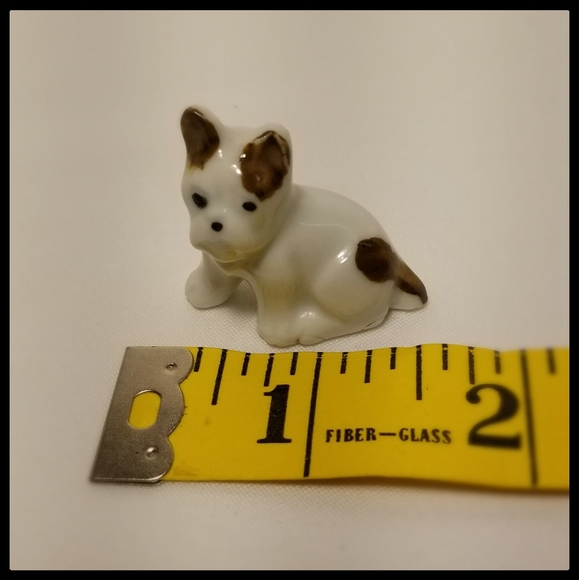 Vintage Boston Terrier Pottery Dog Brown White - Picture 5 of 5
